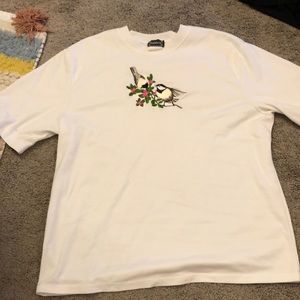 Vintage embroidered white t-shirt